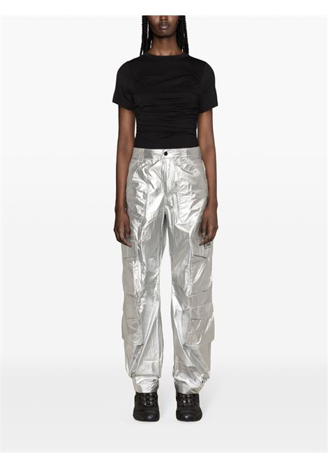 Silver wide-leg cargo trousers - women GOLDEN GOOSE | GWP01832P00145870100